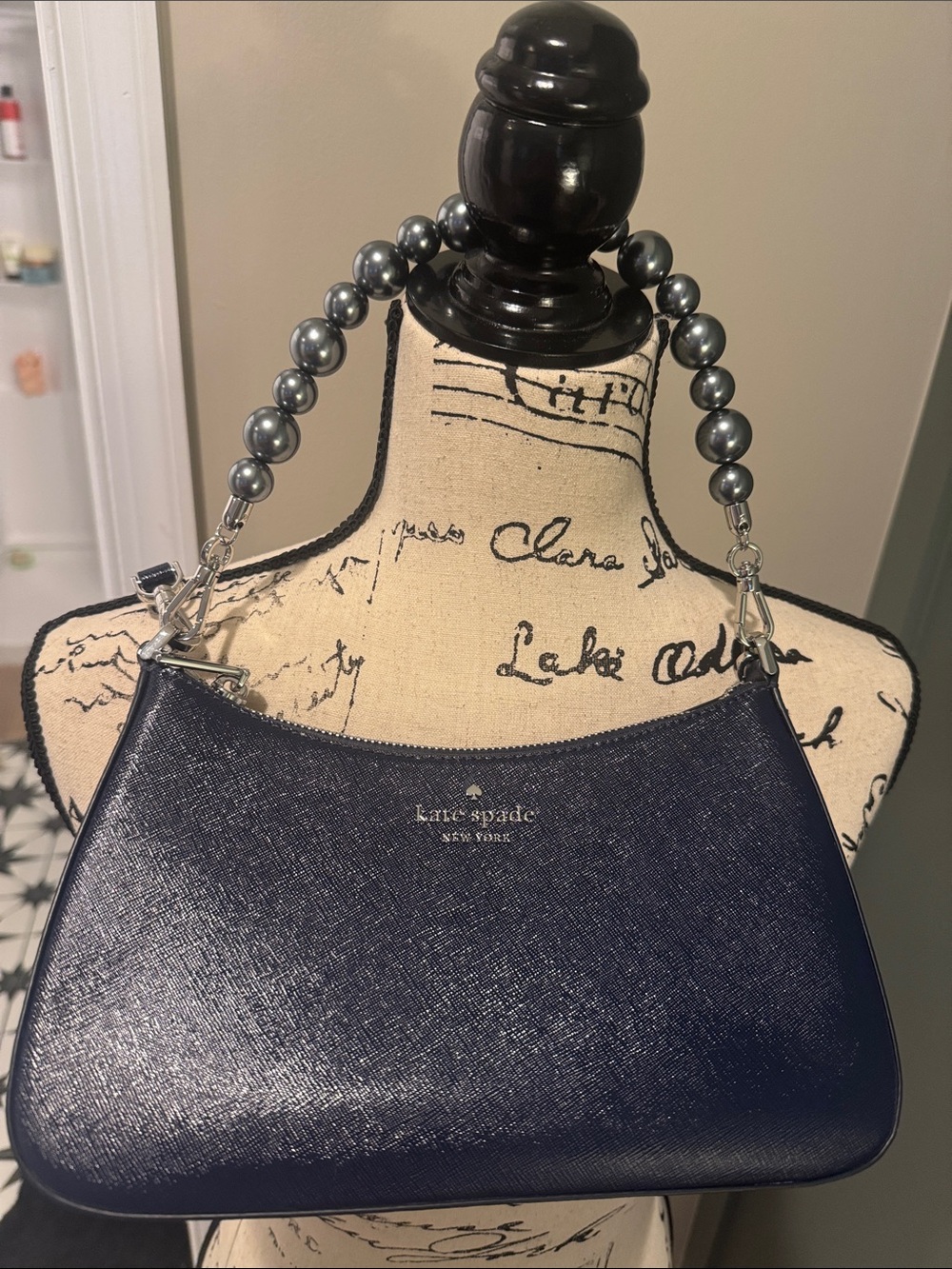 Kate ♠️ Navy with metallic beads Crossbody - Picture 10 of 14